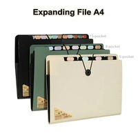 Expanding File Folder A4 Paper Organizer Classification Pocket File Organizer Horizontal A4 Folder For Document Storage