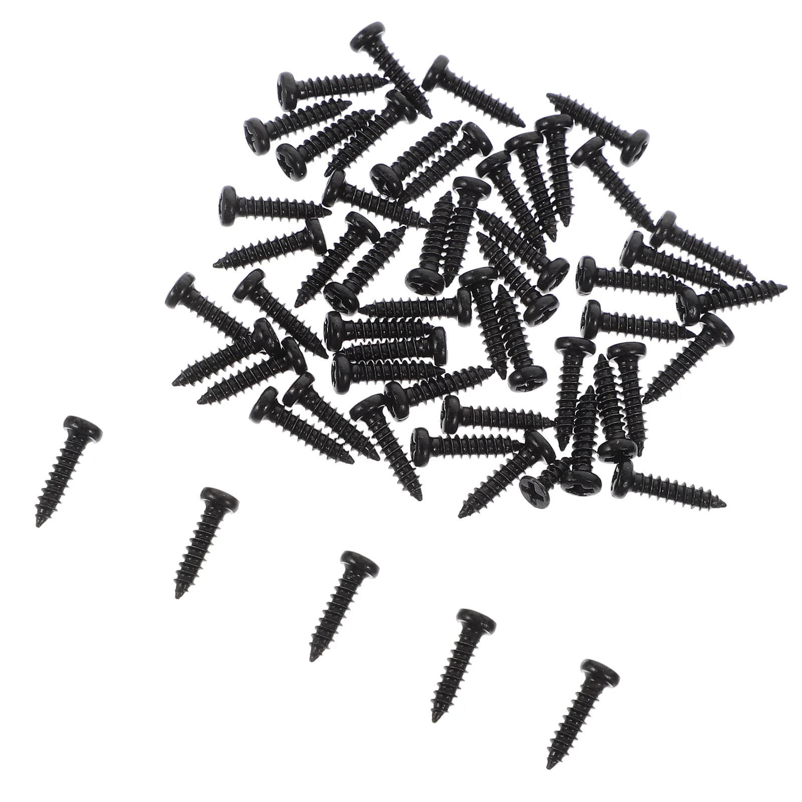 

50 PCS/Set Tuning Peg Screws Tuning Key Machine Heads Tuner Mounting Screws for Electric /Acoustic Guitar Bass (Black)