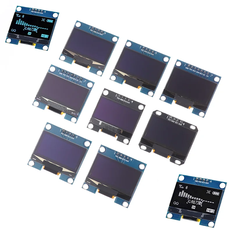 

1,3-дюймовый OLED-дисплей (модуль) в белом/синем цвете, 1 шт., поддерживает связь SPI/IIC