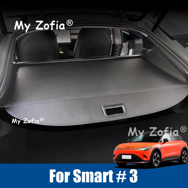

Чехлы на заднее багажник автомобиля для Smart # 3 2024 2025 2026 Автомобильный выдвижной багажник для хранения, перегородка, укрытия, аксессуары