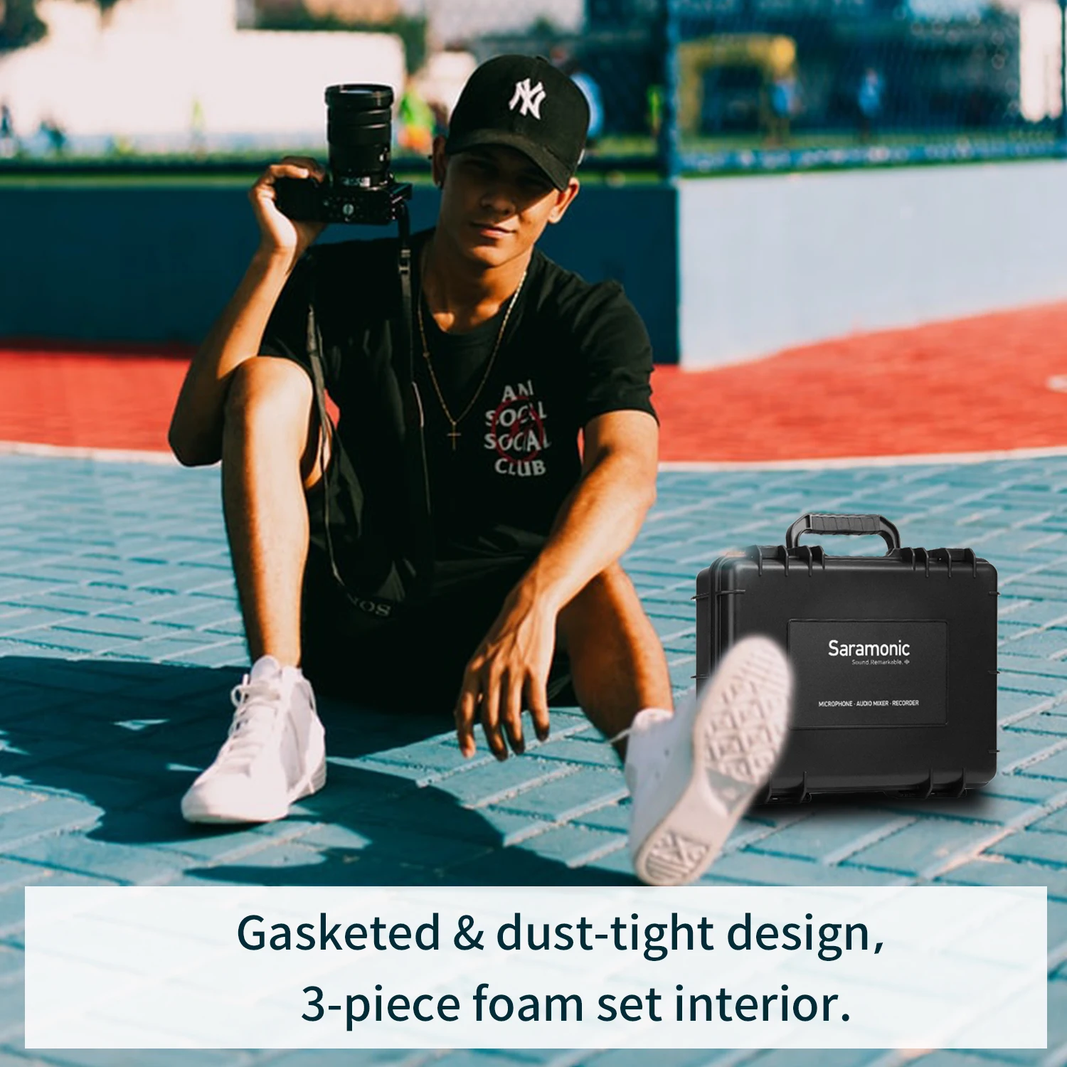 Saramonic SR-C6 8 9 Hard Case Waterdichte IP67 Dustroof Handbagage Voor Draadloze Microfoon Uwmic9s Soundbird V6 SR-VRMIC SR-WM2100