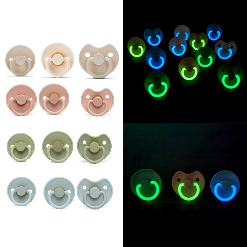 Colorful Luminous Baby Pacifier Soother Silicone Pacifiers Teether for Newborns & Up Baby Shower- Present Lightweight