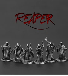 Puppet metal sickle reaper death soldier man model hand-made toy tabletop game chess piece ornament finished jewelry gift