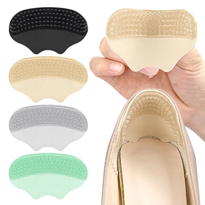 

Silicone Non-slip Shoe Pads Pain Relief Foot Care Insert Heel Protector Insoles Heels Sticker Shoes Backs Adjust Size Adhesive