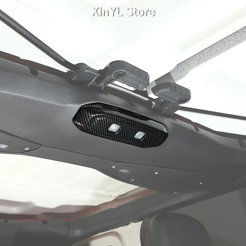 Car ABS Reading Light Lamp Panel Decorative Cover Stickers For Jeep Wrangler JL for JT Gladiator 2024 Up Interior Accessories