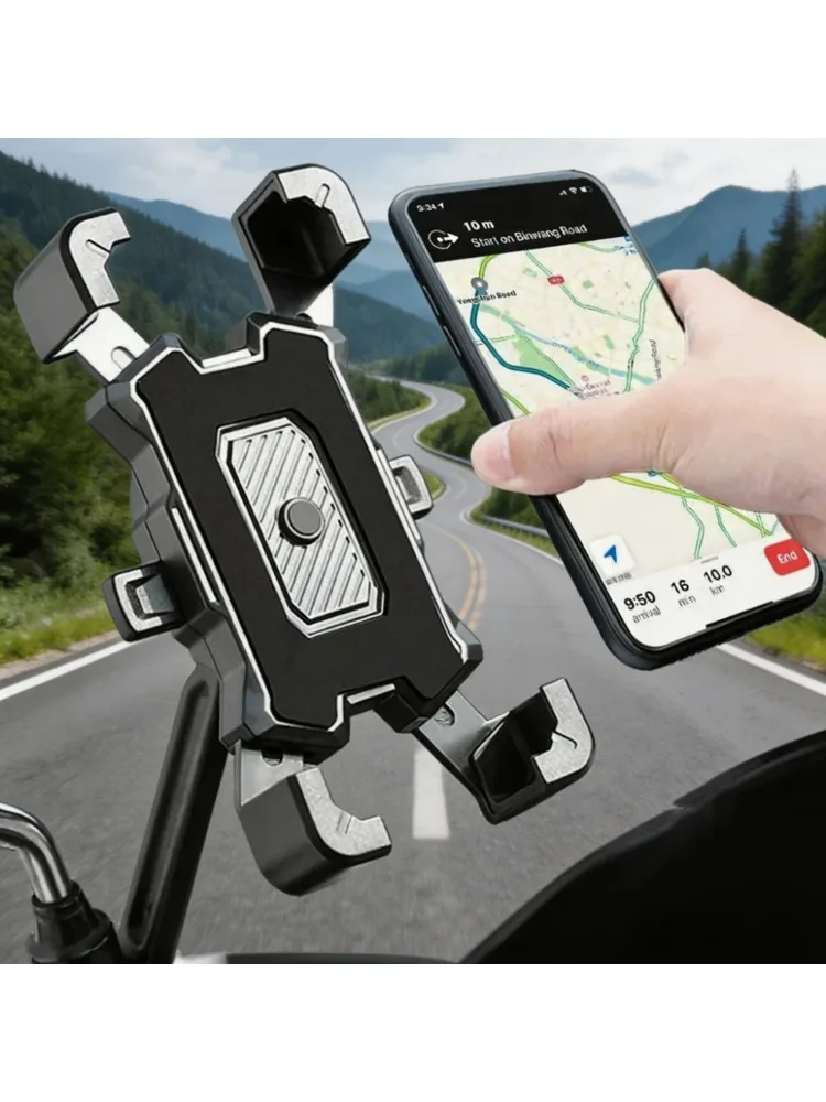 AliExpress NONE 360° Rotation Motorcycle Phone Holder Adjustable Bicycle GPS Navigation Bracket Anti-slip Shockproof Holder For All Smartphones