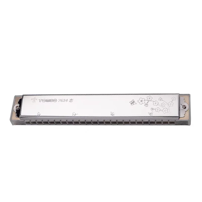 TOMBO Tremolo Harmonica 24 Holes, Key C, ABS Comb