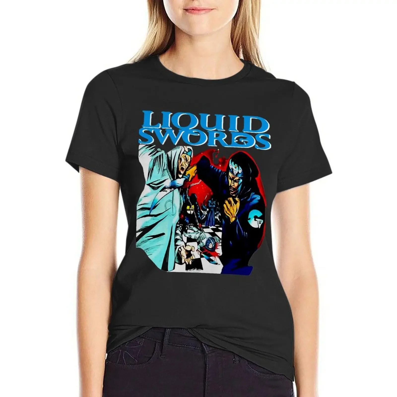 

Liquid-Swords T-Shirt blacks heavyweights lady clothes quick-drying woman t shirt