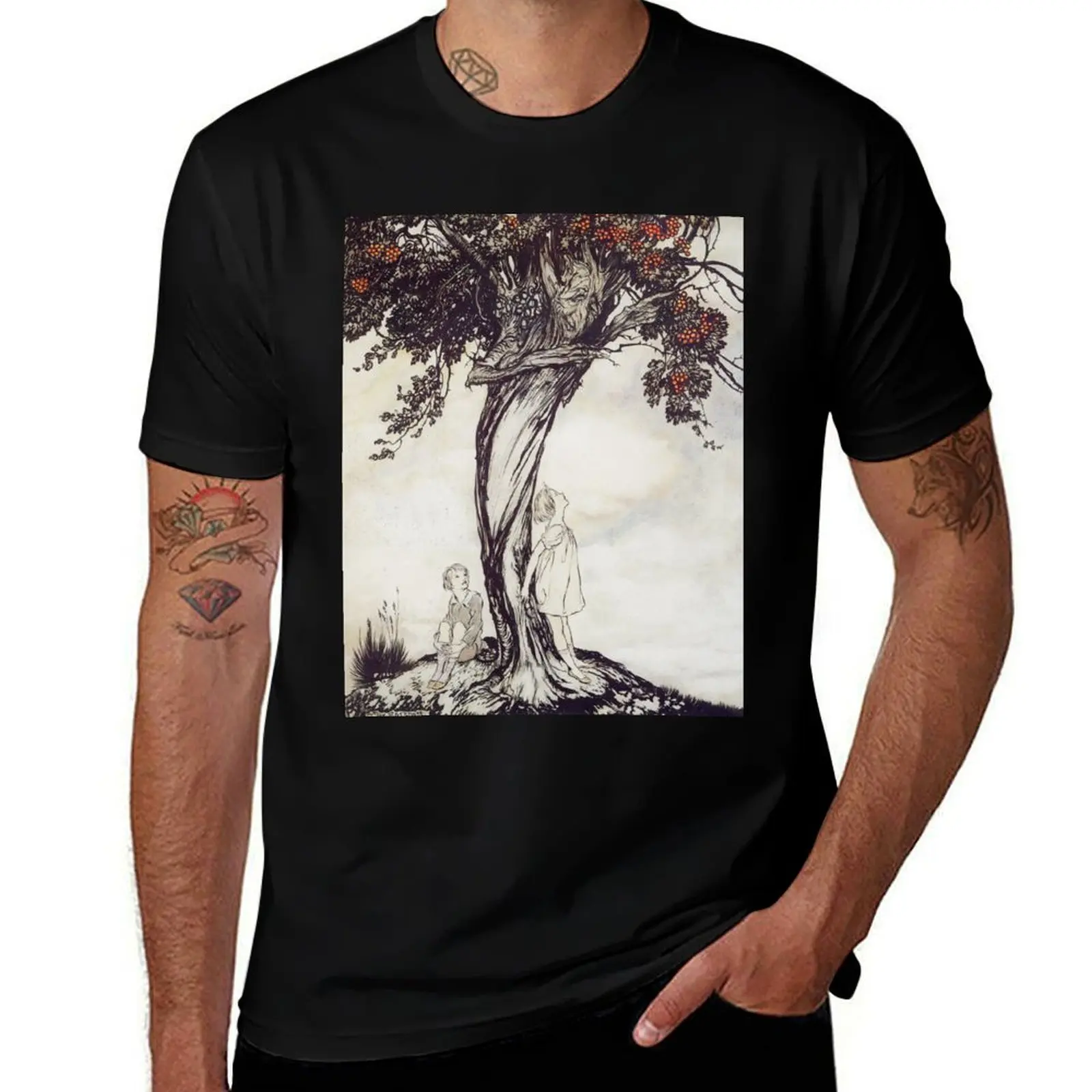 

Arthur Rackham: The Hawthorne Tree T-Shirt Plus Size Short Sleeve T-Shirt