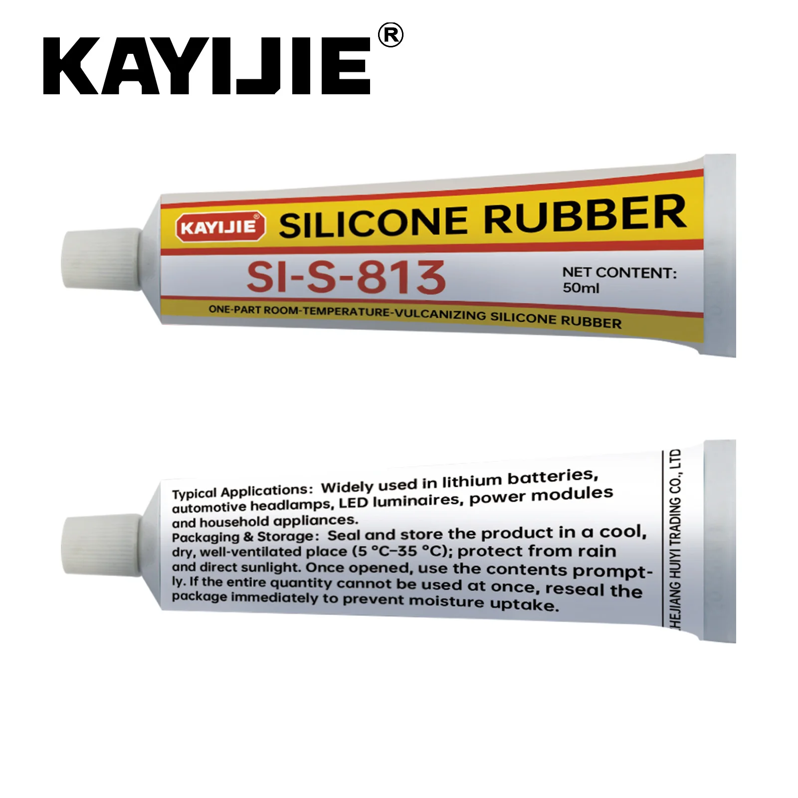 KAYIJIE SI-S-813 High Quality 85g RTV Silicone Sealant Clear Liquid Glue Premium Adhesive Water-Resistant Rubber Made Seala