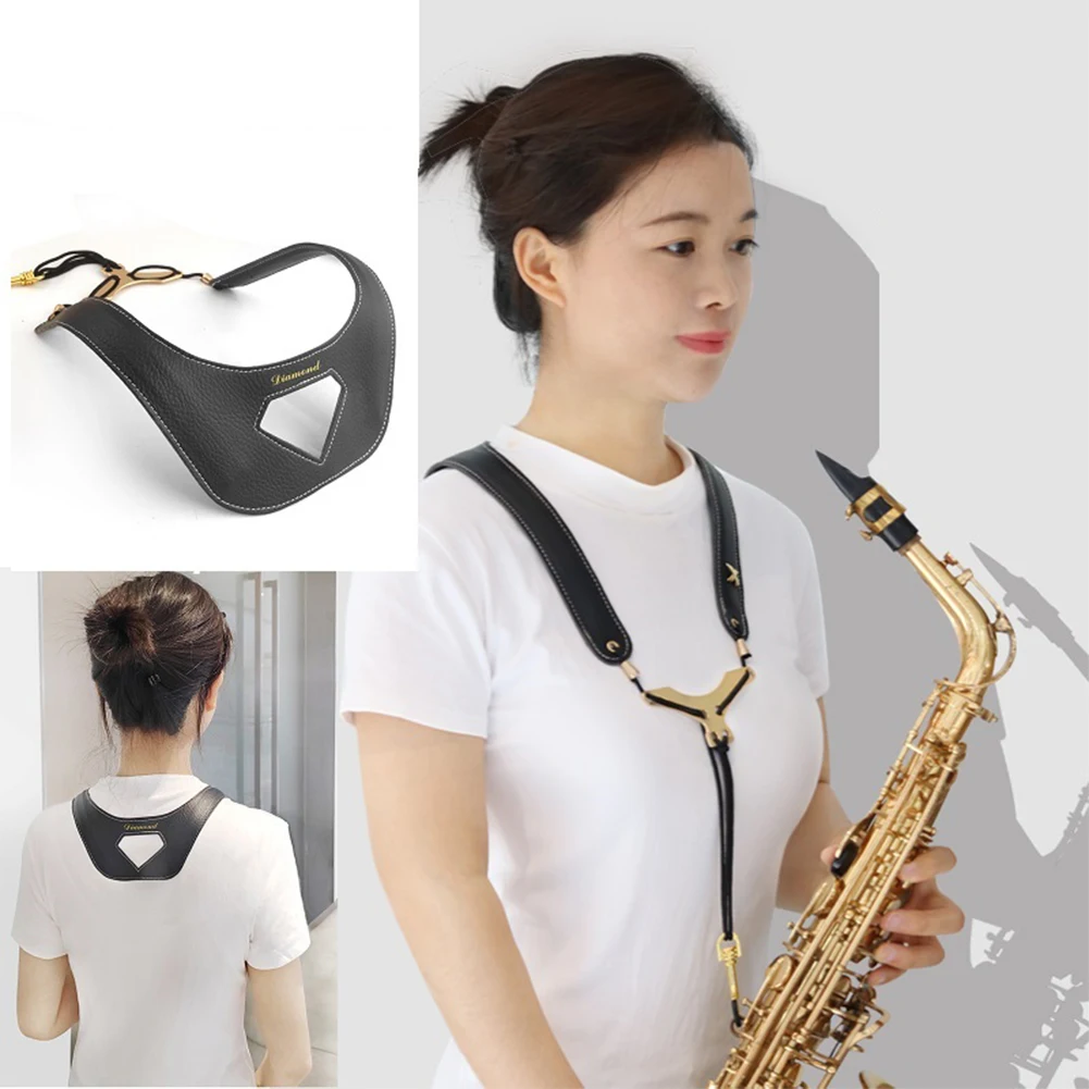 Saxophone Neck Strap Length Adjustable Sax Shoulder Belt Double Shoulder Harness Strap Musical Instrument Accessories