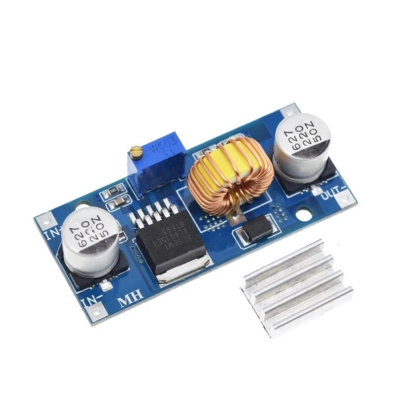 

5A DC-DC Step Down Adjustable Power Supply Module Lithium Charger XL4015 4~38V 96% 5A DC adjustable step-down module