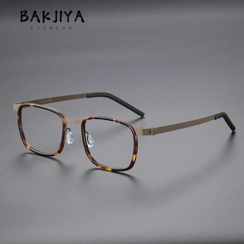 

Denmark Designer Men Glasses Frames Ultra-light Pure Titanium Myopia Prescription Eyeglasses Frames Men Square Vintage Spectacle