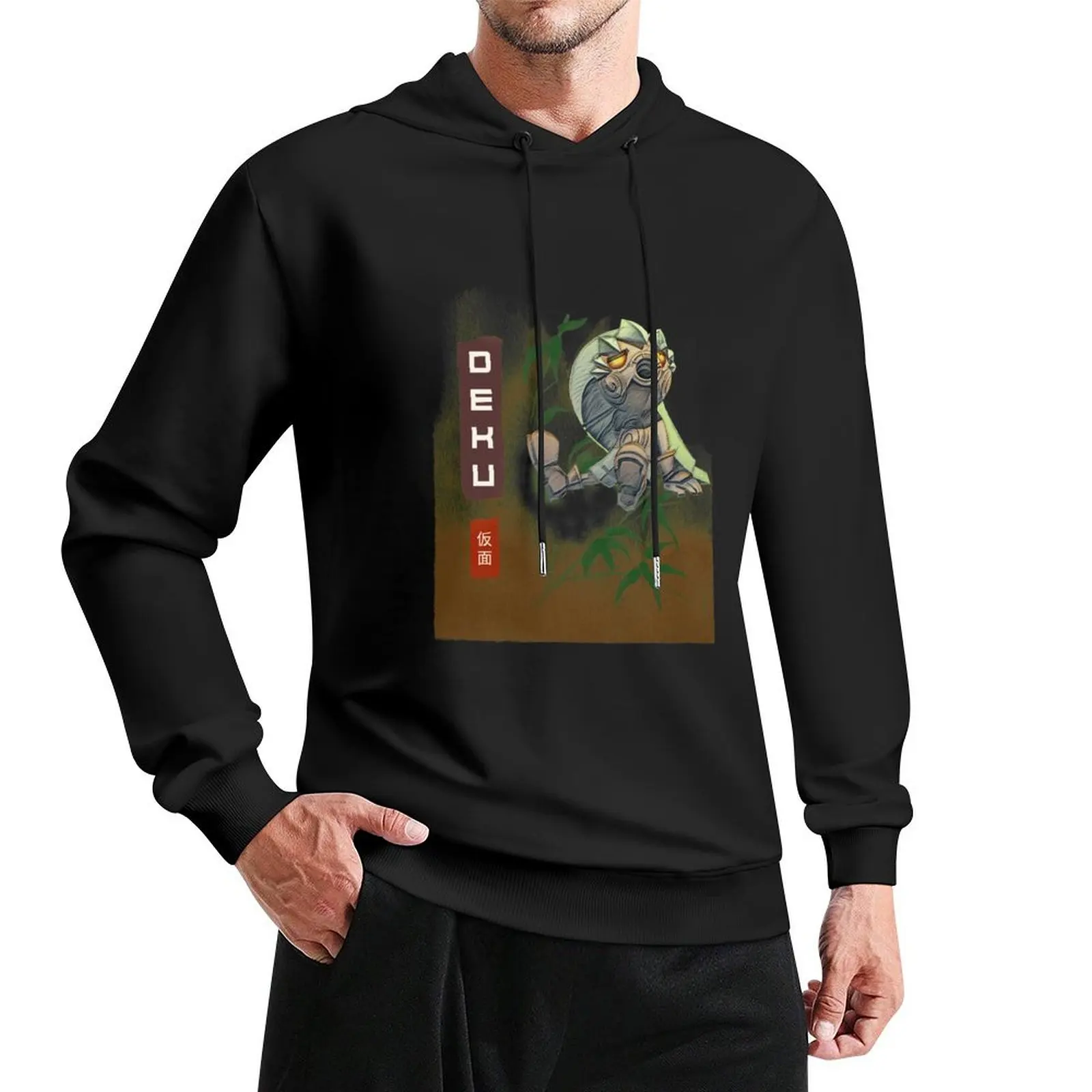 Majora's Mask Deku Link Sumi-e Style Pullover Hoodie men clothing mens hoodies