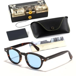 Polarized Sunglasses Men Women Johnny Depp Lemtosh Style Sun Glasses Retro Round Acetate Frame UV400 Lens Oculos