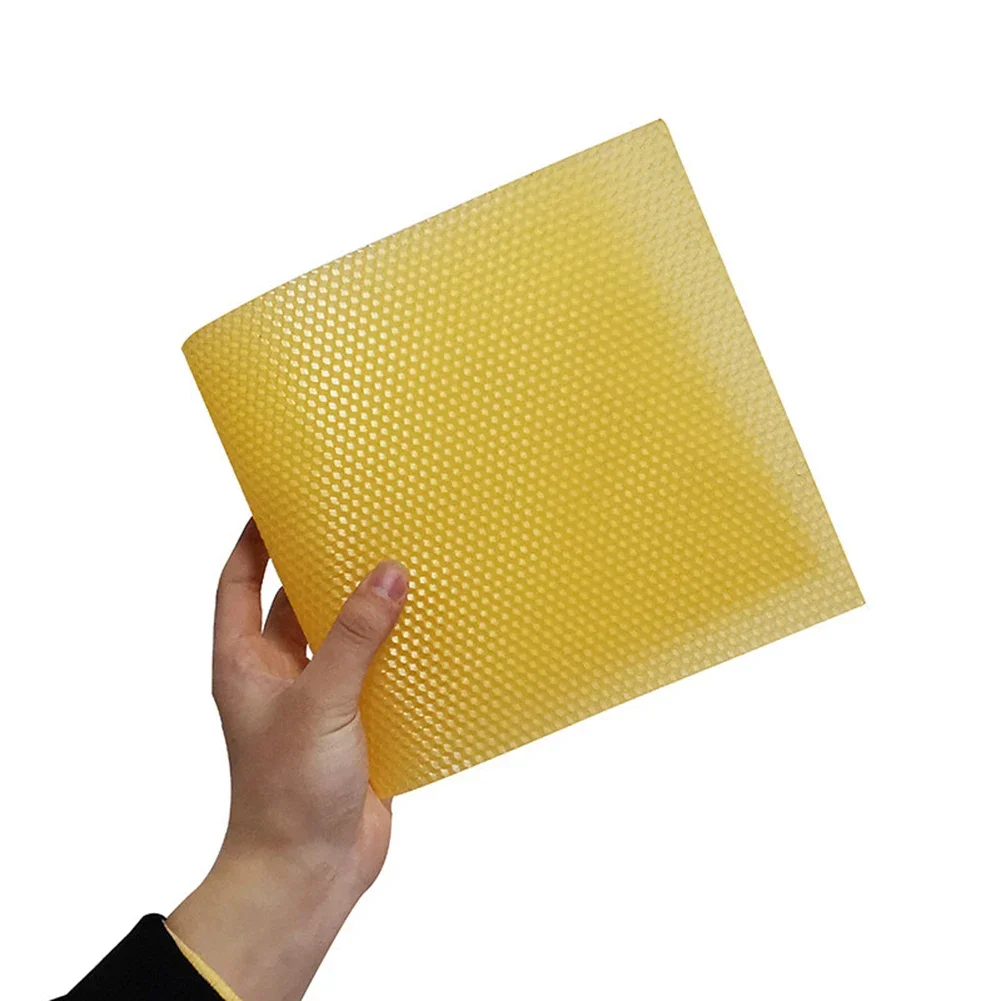 30 pcs Yellow Beeswax Sheets 19.5 x 33 cm for Beekeeping Foundation and DIY Candle Making Craft Material Supply
