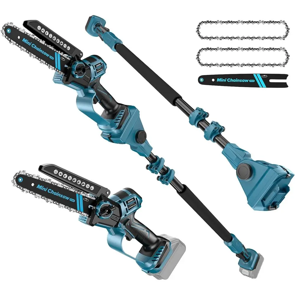 

Аккумуляторная 8-дюймовая пила 2-в-1 и мини-бензопила для аккумулятора Makita 18 В (НЕ входит в комплект), электрическая цепная пила с максимальным вылетом 15 футов, Multi-A