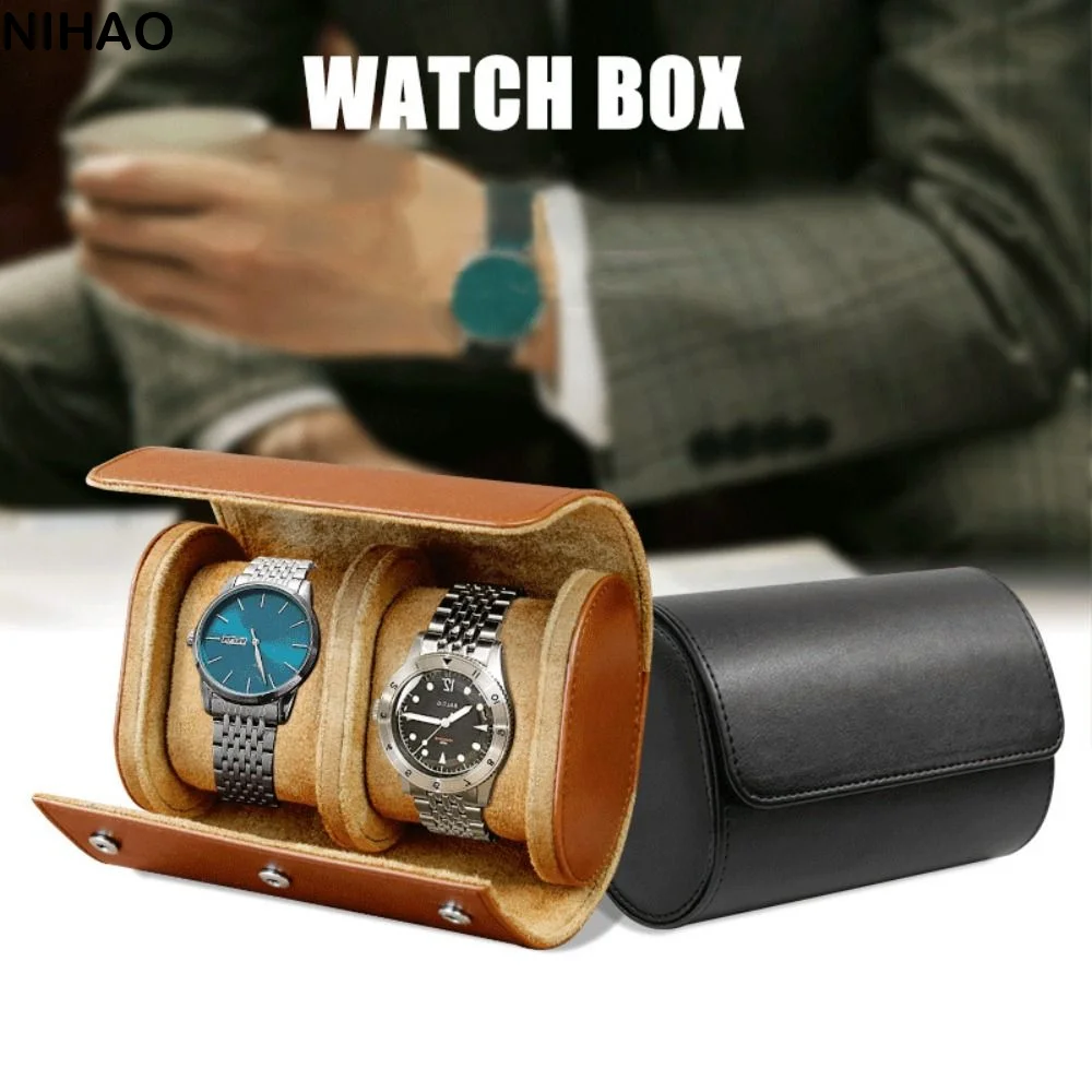 1/2/3 Slot Portable Watch Roll PU Durable Leather Watch Storage Case Dustproof Watch Organizer Holder Wrist Watch Display Bag