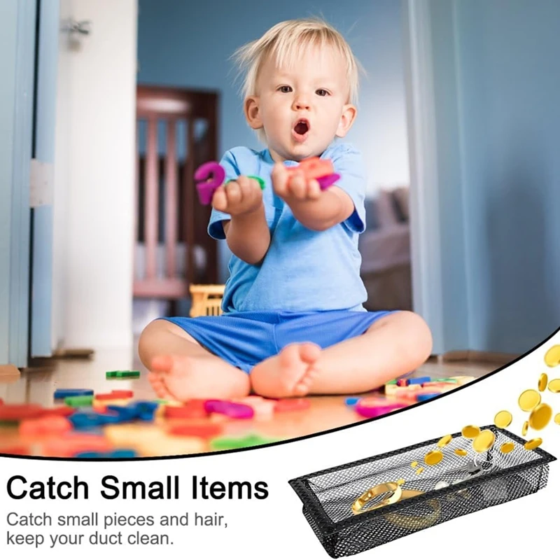 ABGR-piège de couverture de registre de sol, 6 pièces 4 pouces X10 pouces filtre de ventilation collecteur de maille, couvercle de maille d'écran de ventilation de sol