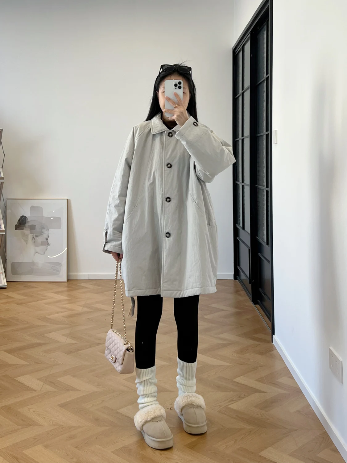 

Однотонное хлопковое пальто средней длины с воротником, женское, в стиле ретро, зимнее, свободного кроя, универсальное, стройнящее, с карманами, в корейском стиле