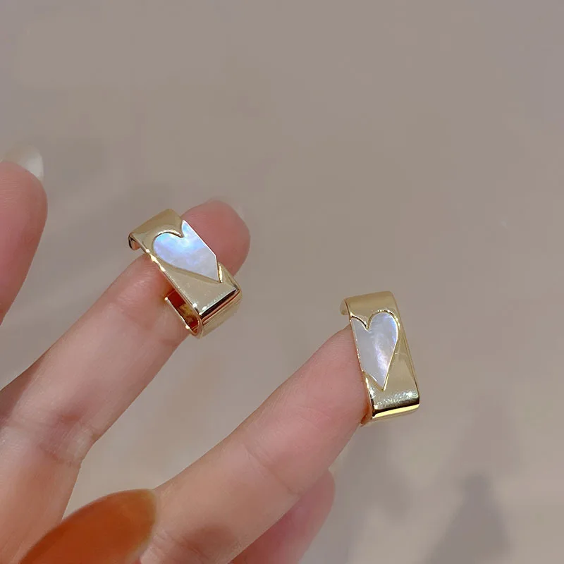 Unusual Splice Heart Square Earrings for Women New Design Trend Romantic Love Earrings Fashion Jewelry Unique Accessories