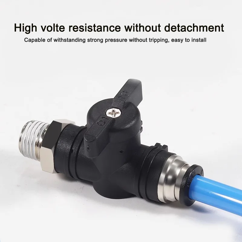BC BL Pneumatic On-off Valve Quick Plug Through Air Fitting 8-02 Hand Manual Valve Connector