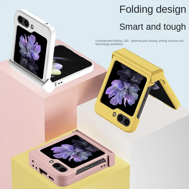 Hard Shell Skin Feel Phone Case for Samsung Galaxy Z Flip 6 5 4 3  Flip6 Flip5 Flip4 Flip3 5G Hinge Protection Shockproof Cover