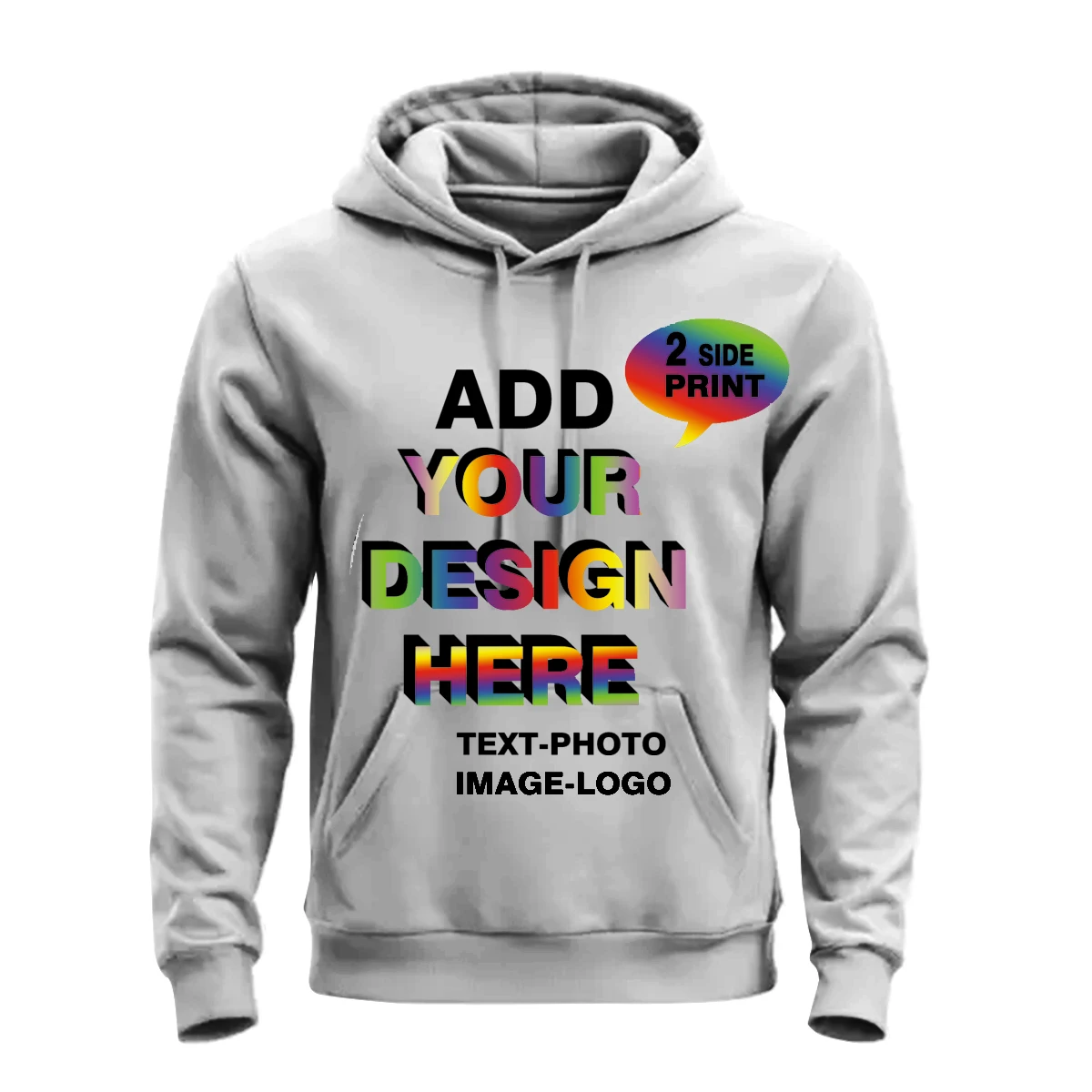 Men's and women's customized hooded long sleeved sweatshirt design with your logo hooded sweatshirt pattern children's pullover