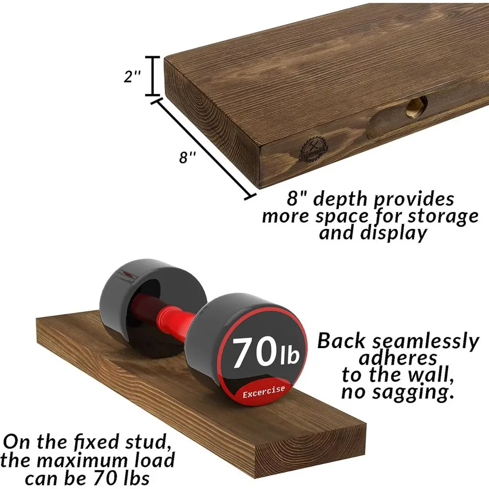 Walnut Floating Shelf Set 3