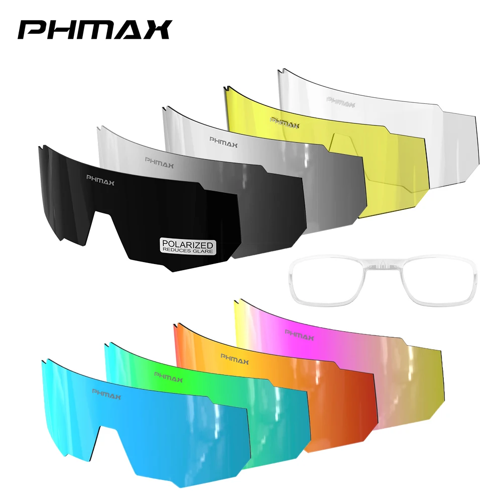 

PHMAX PXS Cycling Sunglasses Myopia Frame Replacement Lens Multi-color Lenses Photochromic Lens Bicycle Glasses Accessories