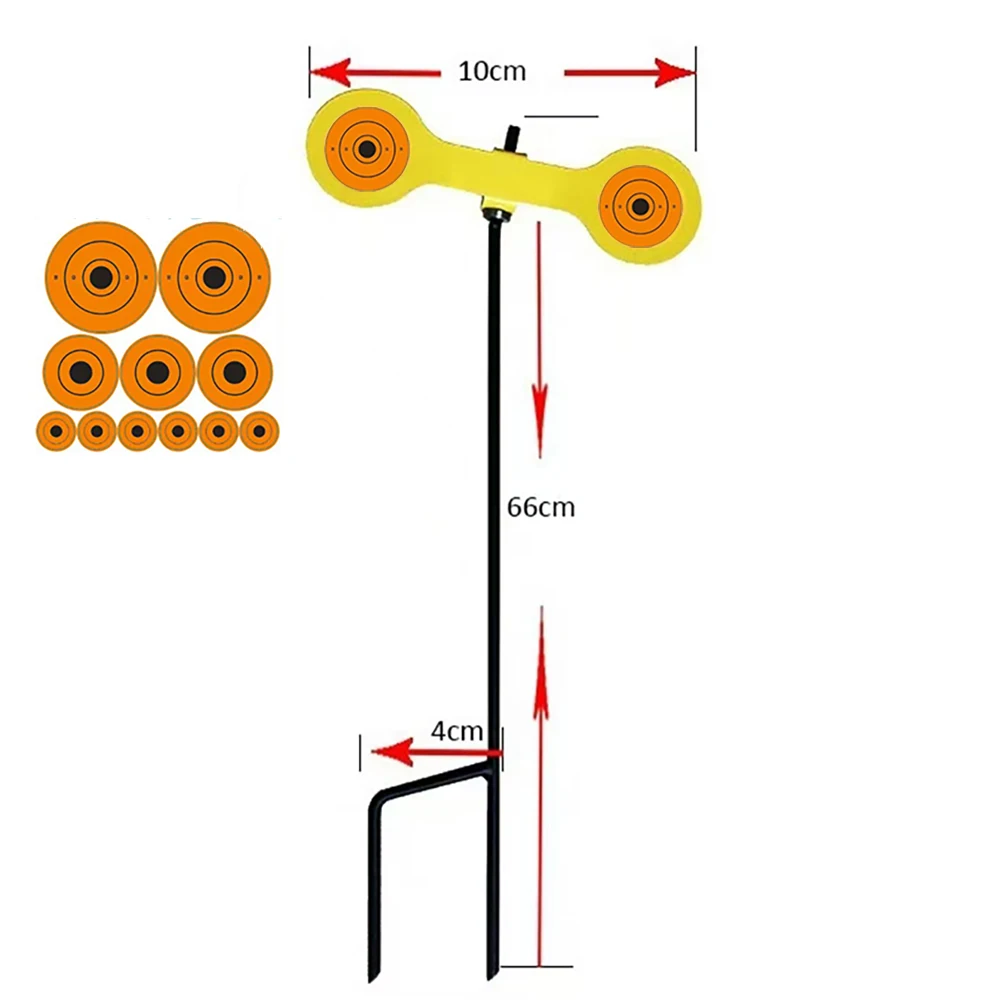 Espessura 5mm Vertical Spinner alvo de tiro alvo de caça. É um alvo giratório com placas de alvo grossas.
