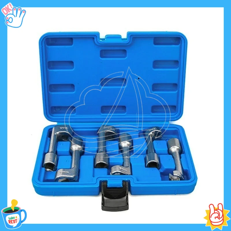 6Pcs L-shaped Socket Wrench Fuel Line Remover Hexagonal Fuel Pipe Repair Tool
