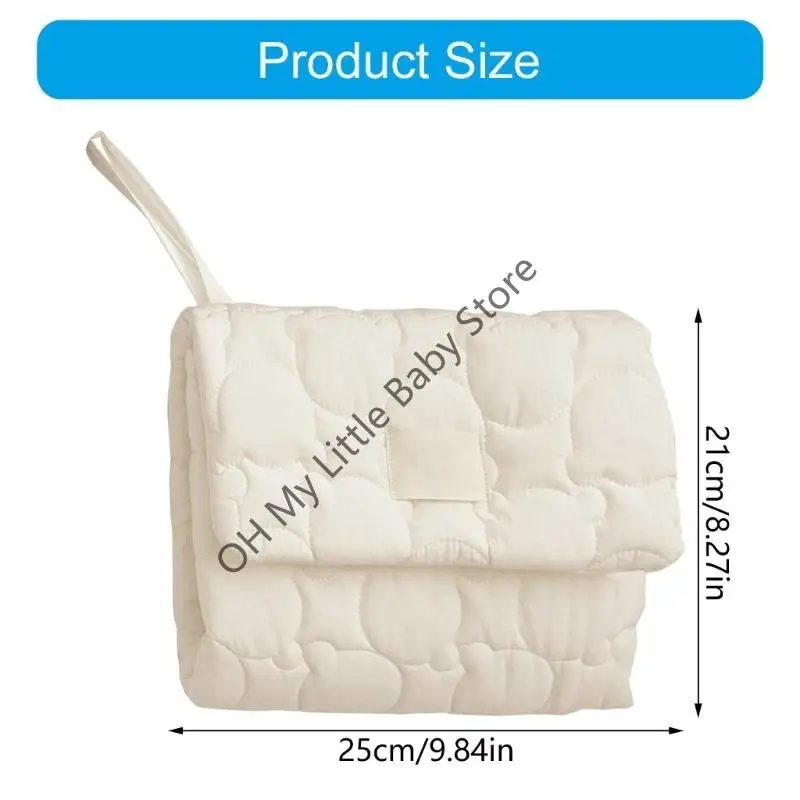 M76C 아기 여행 변경 패드 부드럽고 편안한 면화 소변기 패드 매일 편안함을 즐기십시오 휴대용 접이식 기저귀 교환기 매트