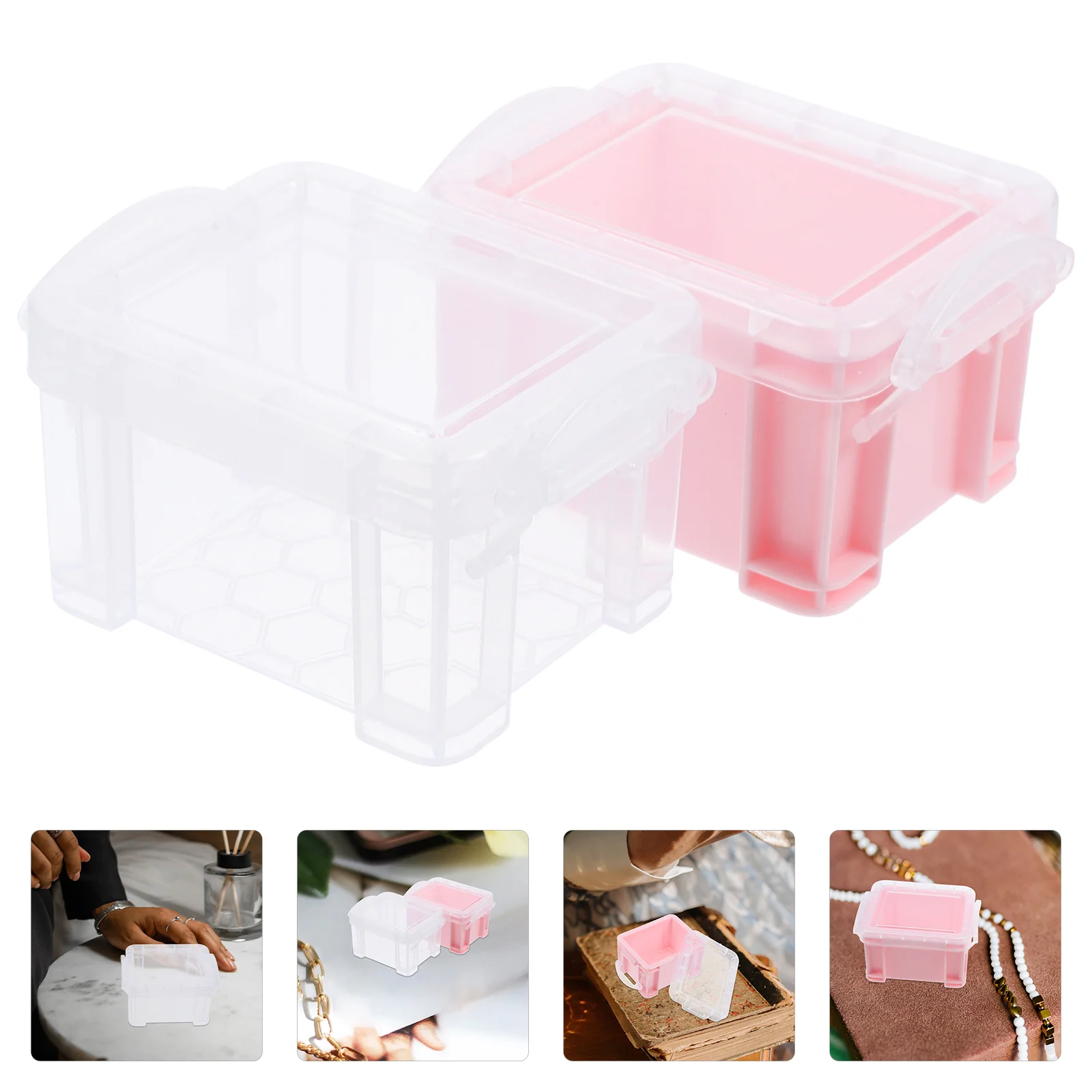 

6 Pcs Small Storage Box with Lid Bins Lids Mini Plastic Containers Grid Pp Jars Travel Beads