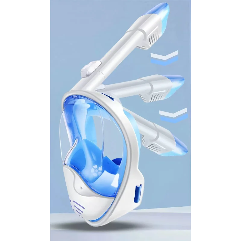 Adult Children's Underwater Diving Masks Full Face Dry Snorkel Swimming Equipment