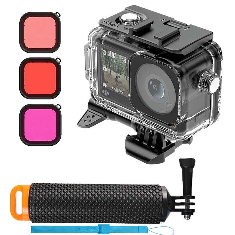 Wodoodporna obudowa do DJI OSMO Action 5 Pro 3 4 podwodna obudowa ochronna do nurkowania 40M z akcesoriami do wsporników