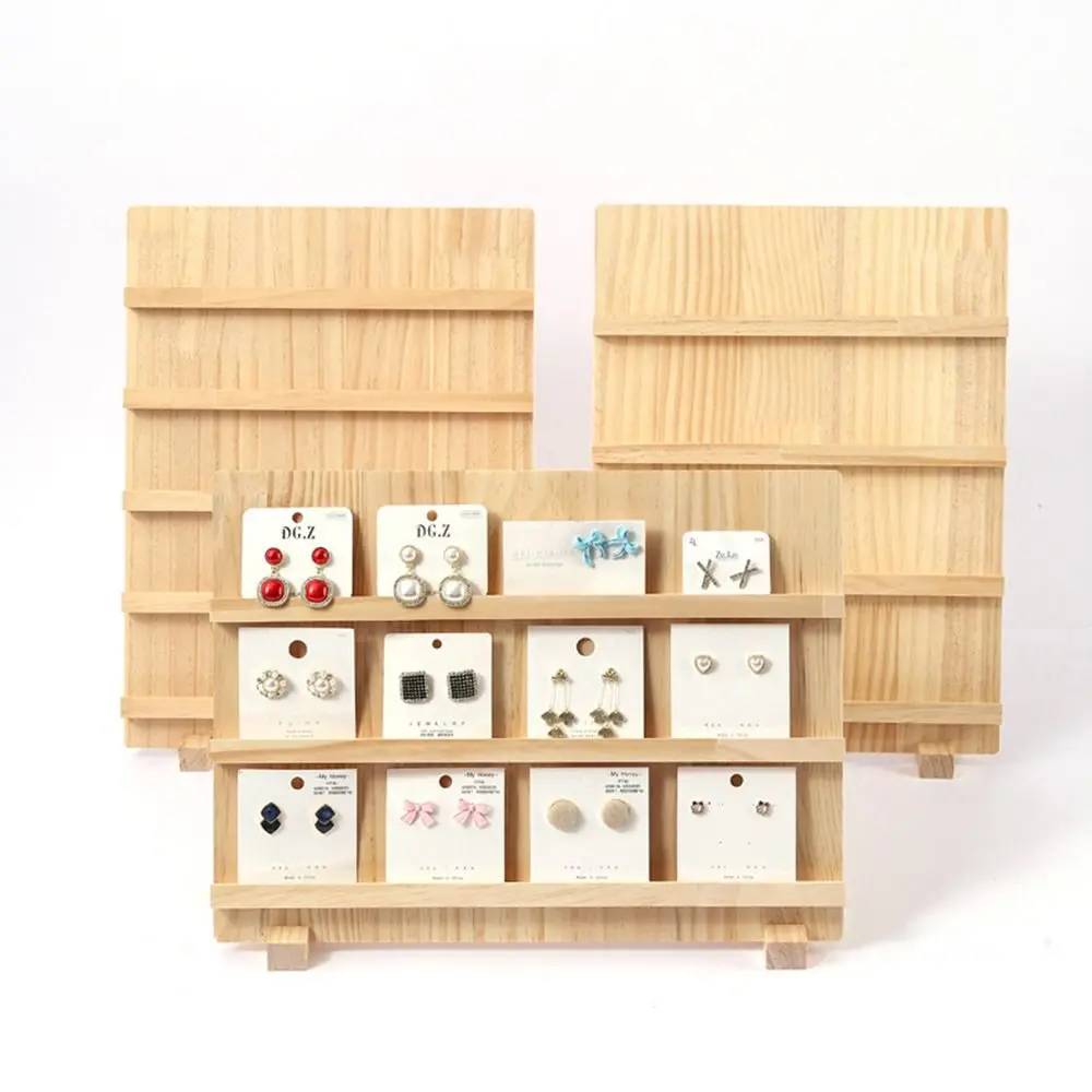3/4/5 Layer Wooden Nail Art Stand Multi-functional Space Saving Earring Necklace Display Rack Simple Smooth