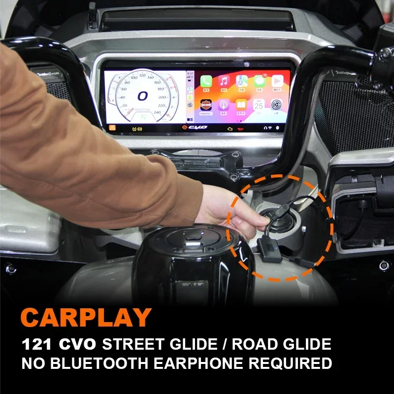 Two-Wheeler CarPlay HD 121 CVO Road/Street Glide New Motorbike Connectivity Central Control Navigation Wireless Communication