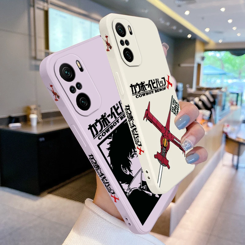 Cowboy Bebop Anime For Xiaomi Redmi Note 13 12 12Pro 11 11S 11T 10S 10 Pro Plus 5G Liquid Left Rope Phone Case