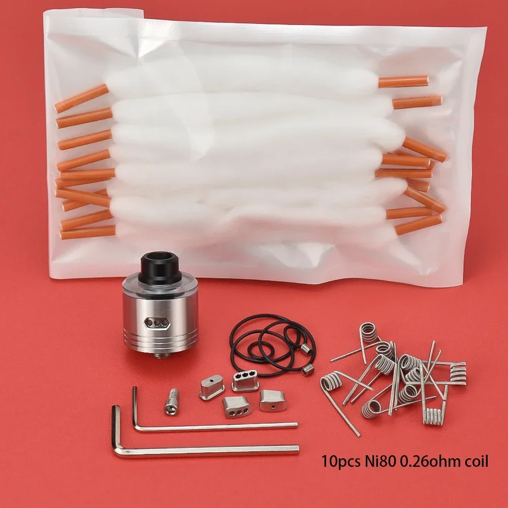

wolfcoolvape 316SS Skyfall RDA 22mm Single Coil Rebuildable Dripping Atomizer Vape Tank High Performance