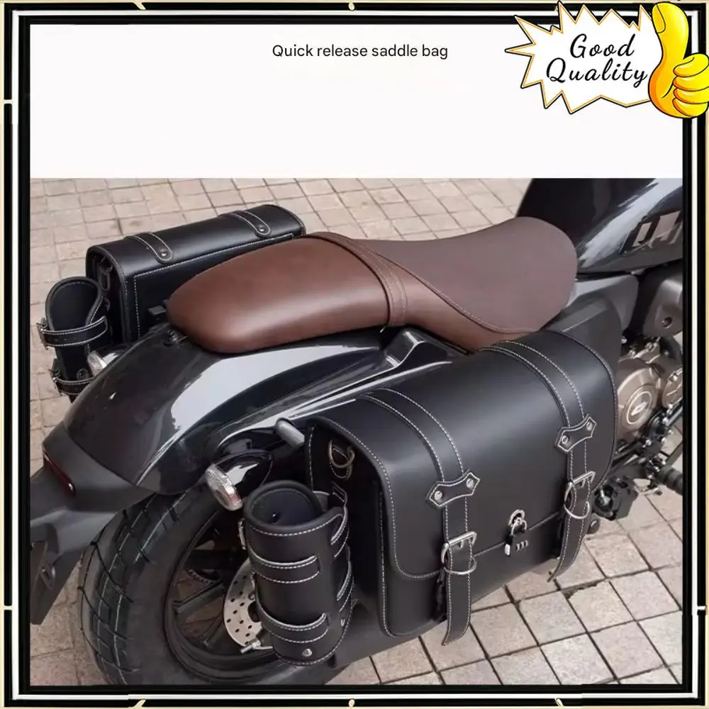 Image of Gute Qualität Für QJMOTOR SRV125 125SRV 125srv srv125 motorrad box rack seite tasche gepäck rack reise wasserdichte tasche