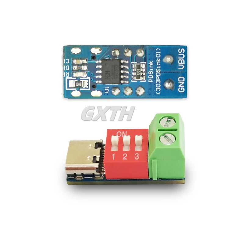 1/4/5/10pcs Type-C QC PD Fast Charging Test Board 5-20V Dial Adjustment Voltage PD Trigger Board Module 100W