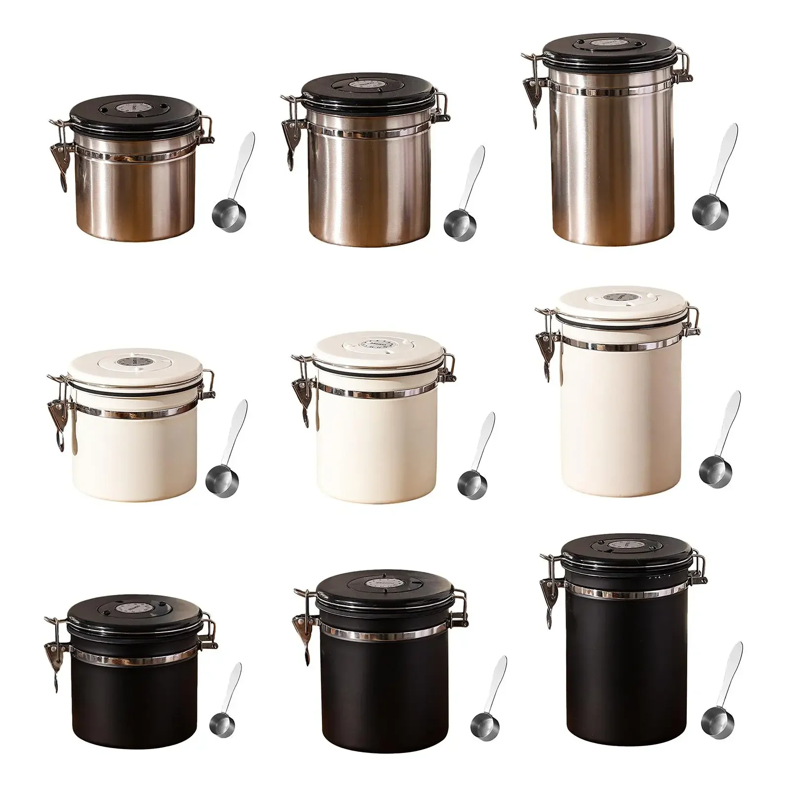 Coffee Container, Household Coffee Bean Sealed Storage Tank Tool, Tea Sugar Canisters, Airtight Storage Tank