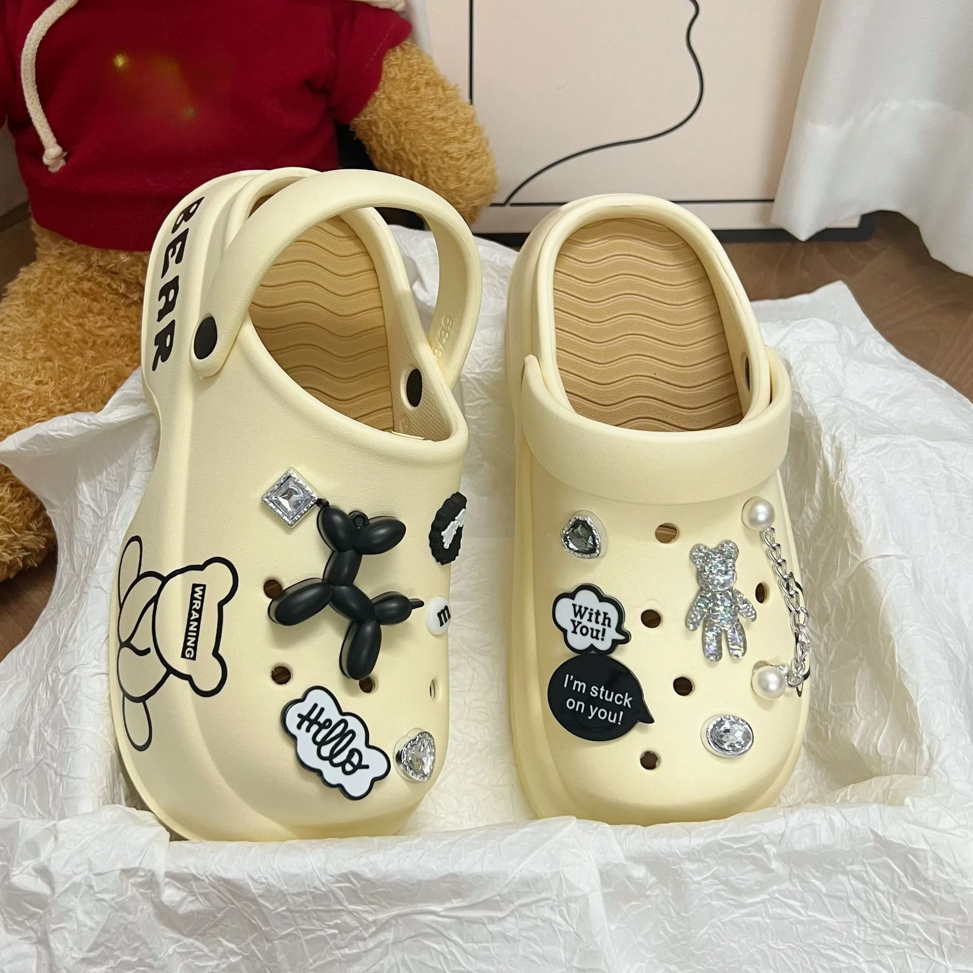 Eva Chunky Platform Sandals for Women 2025 Summer Thick Bottom Clogs Slippers Woman Closed Toe Non-Slip Beach Garden Shoes Slide