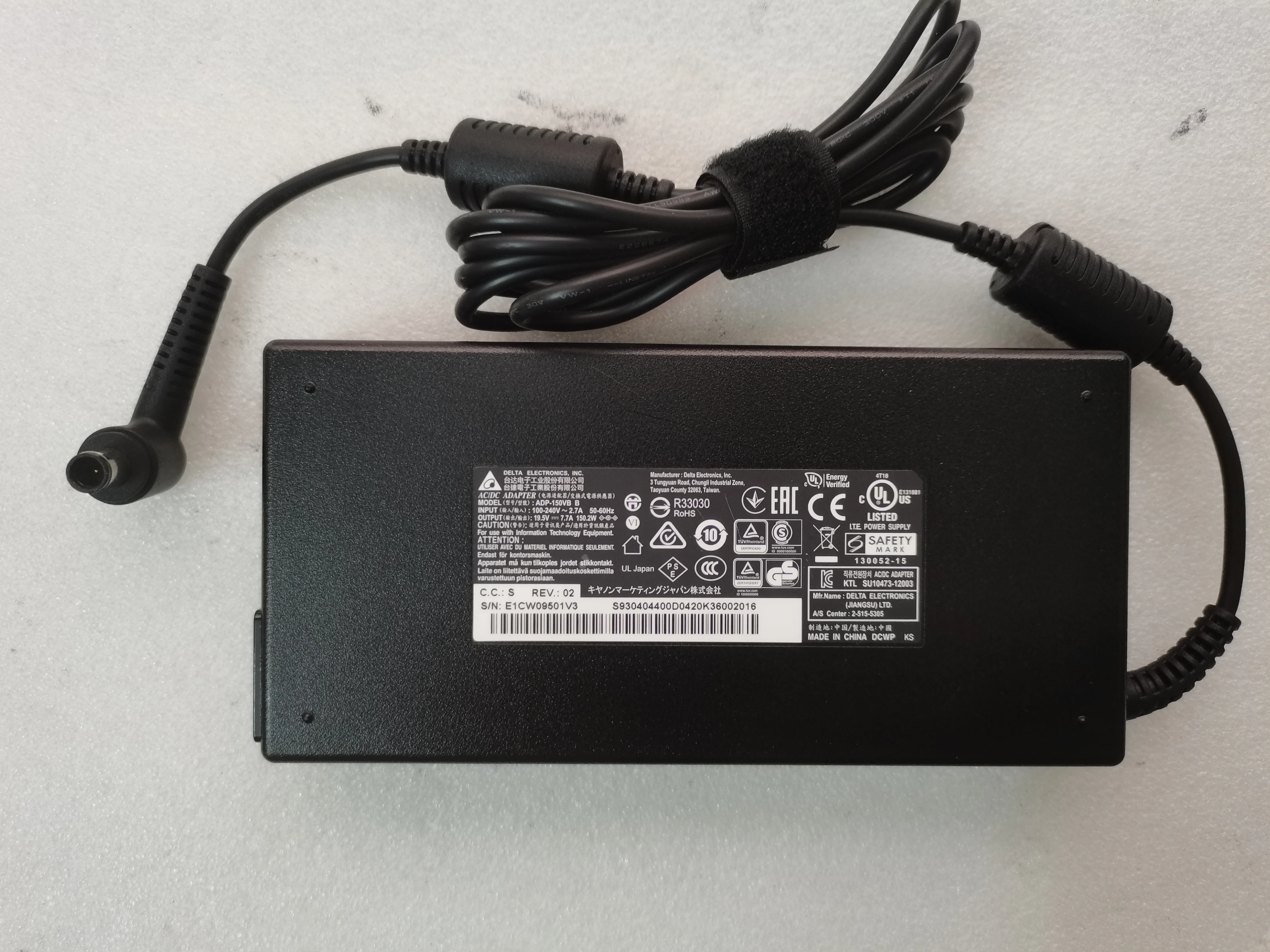 Original OEM Delta 19.5V 7.7A 150W AC Adapter ADP-150VB B for MSI Gaming GL63 9RCX GTX1050 Laptop