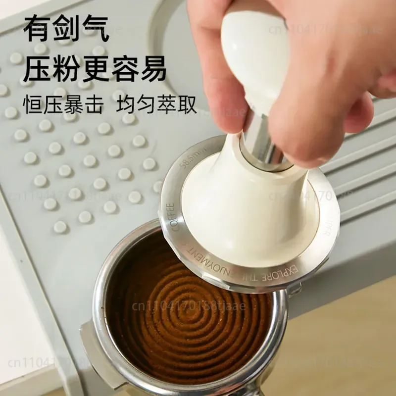 concentric circle European arc thread powder pressing hammer coffee machine impact constant force powder
