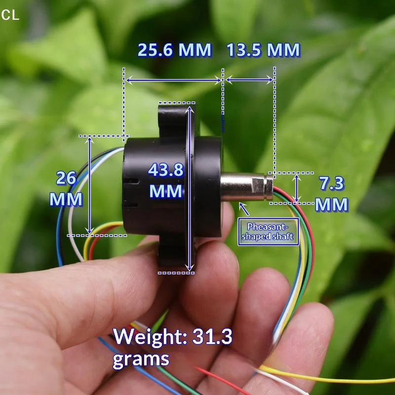Micro Rotate Slip Ring 2A Hat-type Conductive Slip Ring 6 Channel RC Excavator Model DIY PTZ Gimbal Electric Collector Rings