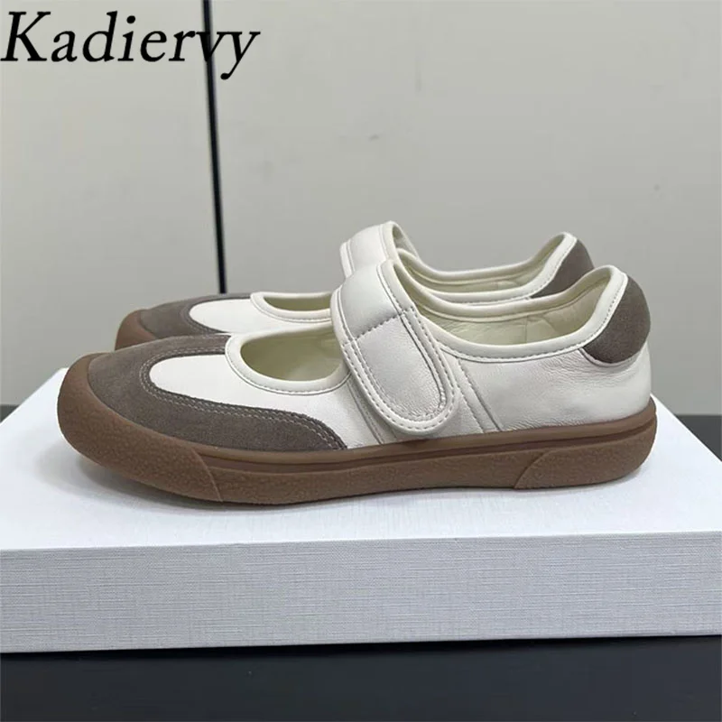 

Весенне-осенние замшевые туфли на плоской подошве, женские прогулочные туфли на липучке с круглым носком, женская повседневная удобная повседневная женская обувь