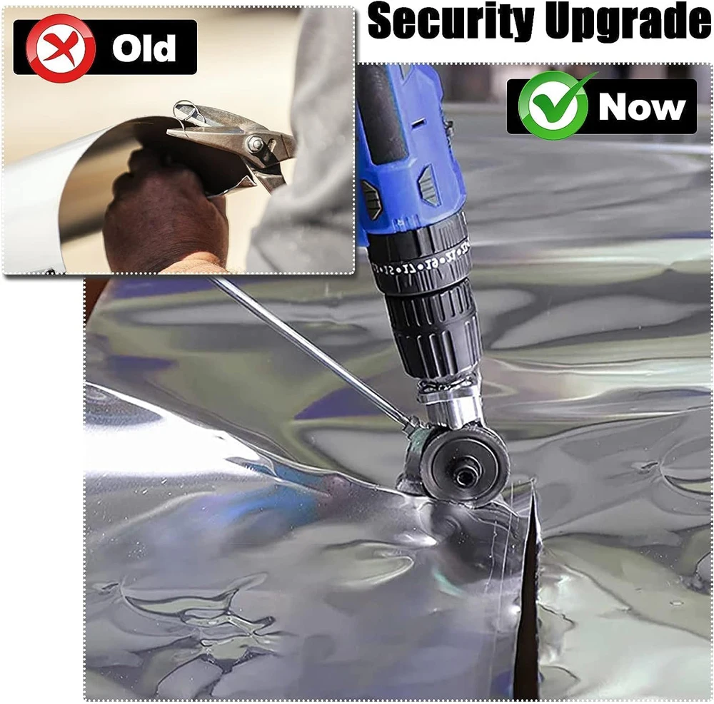 Imagem -03 - Metal Elétrico Nibbler Broca Anexo com Adaptador Folha Faça Você Mesmo Metal Cutter Corte de Cobre