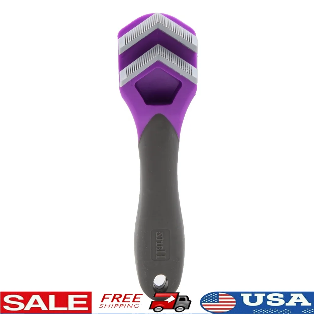 

Ergonomic Cat De-Shedding Tool Fur Fetcher Removes Loose Fur Undercoat Grooming Micro Combs Easy to Use Pet Grooming Tool